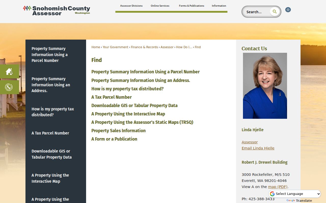 Snohomish County property search used for Bothell parcels