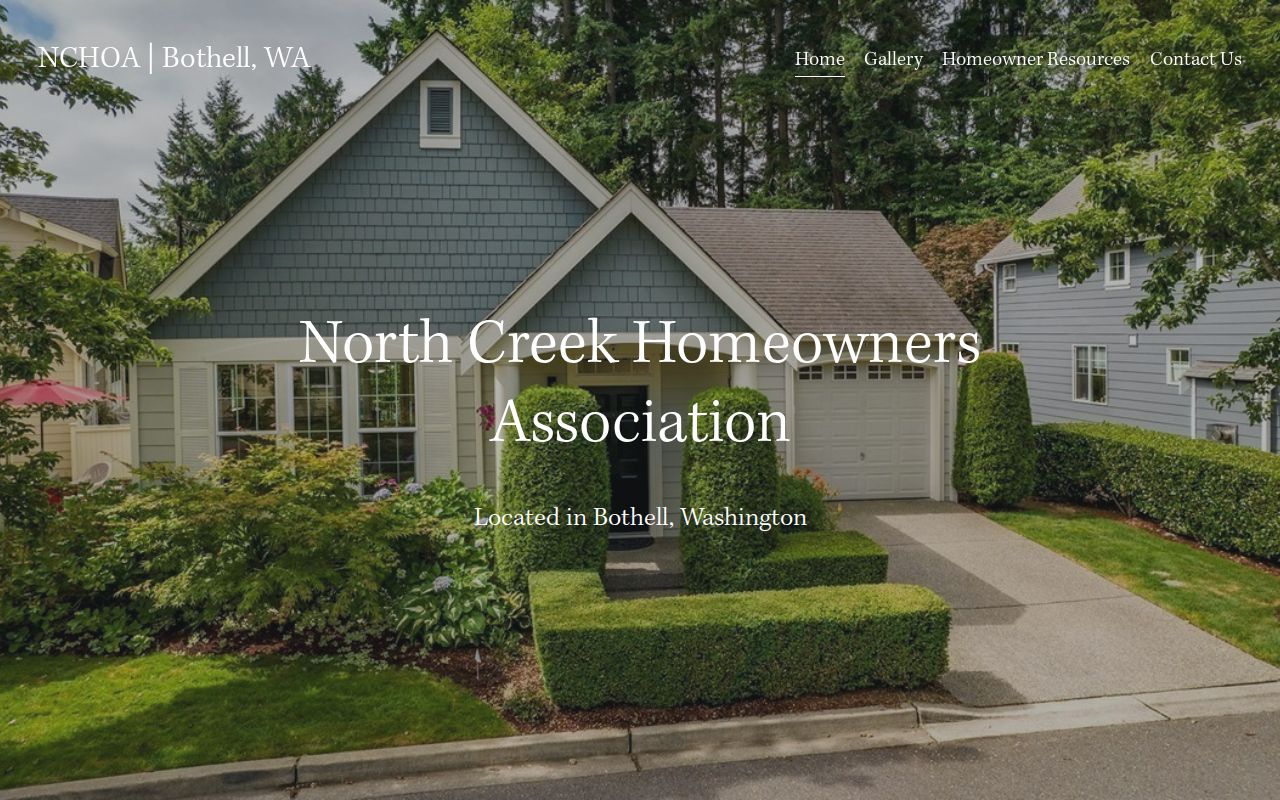 North Creek Homeowners Association public community resources in Bothell